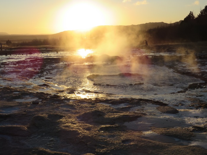 The Strokkur geyser at Geysir, in a moment of repose